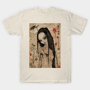 A Japanese Ghost Horror Art T-Shirt